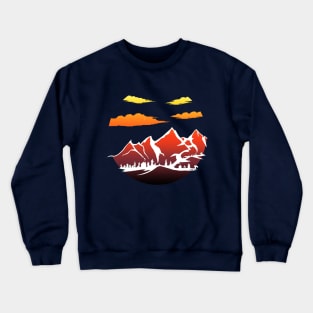 Sunset Mountain Range Crewneck Sweatshirt